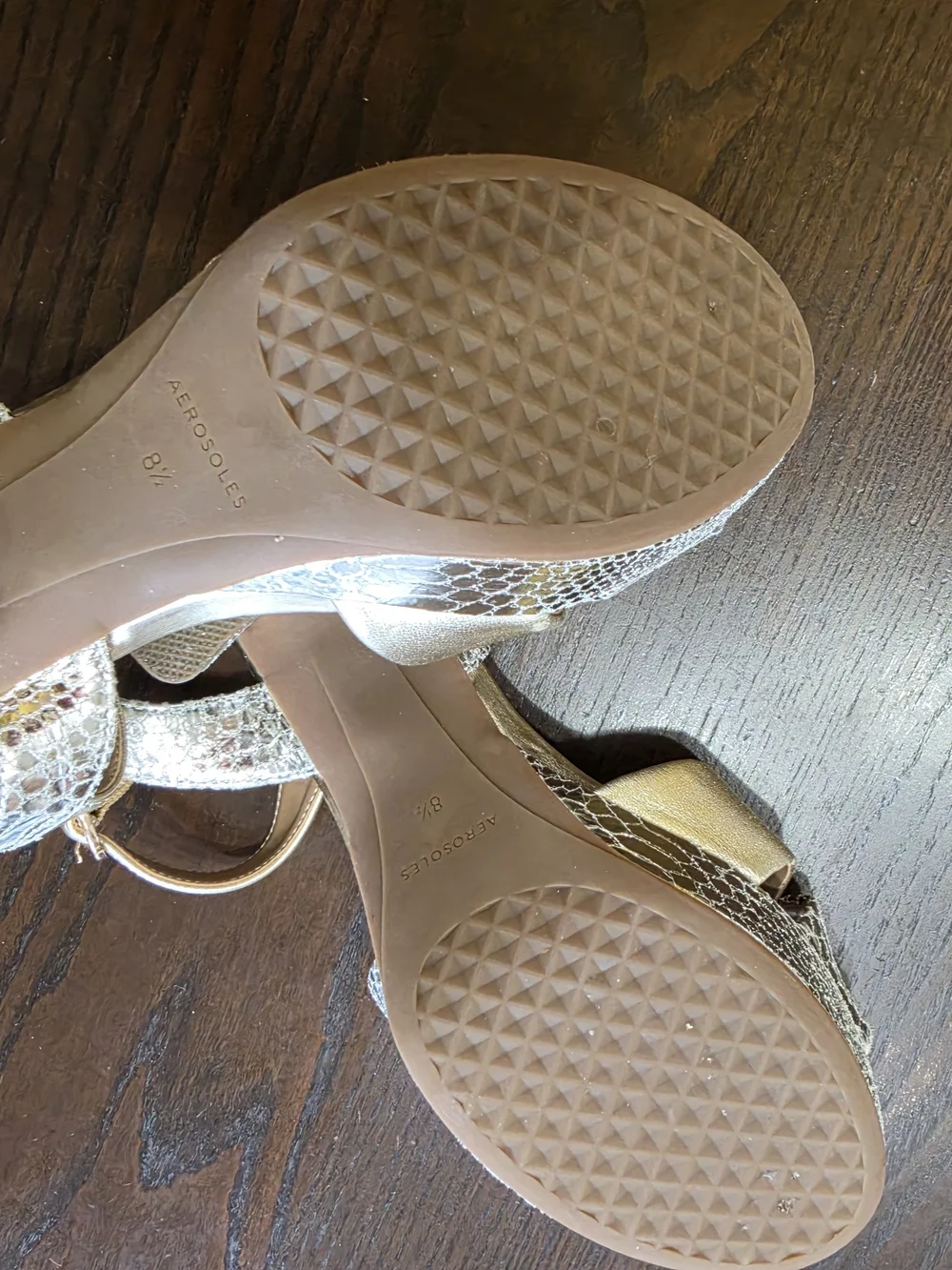 Aerosoles Gold Strappy Sandals